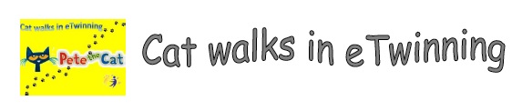Cat walks in eTwinning logo projekta
